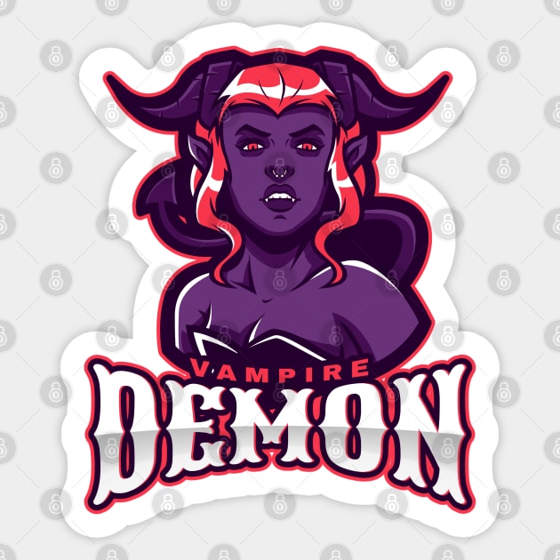 Vampire Demon Sticker by SomebodyShirts